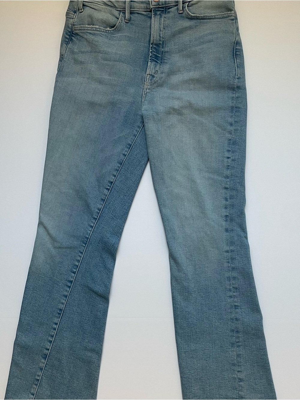MOTHER The Hustler Ankle Jean Light Blue Straight/Flare Leg Jeans - Picture 4 of 16